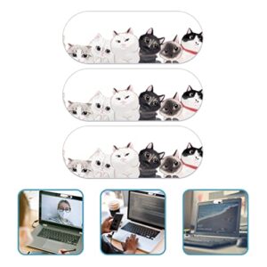 SOLUSTRE Phone Camera Cover 3pcs Camera Cover Slide Laptop Camera Cover Cartoon Cat Camera Blocker for Laptop