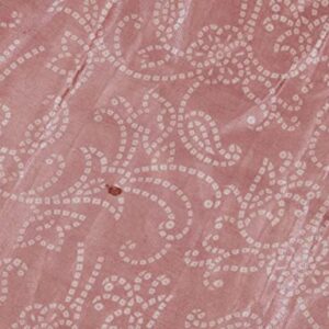 Peegli Vintage Bandhani Printed Saree Pink Recycled Fabric Silk Blend DIY Craft Sari