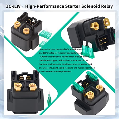 JCKLW Starter Solenoid Relay for Yamaha ATV YFM 350 400 450 660 Raptor Grizzly Kodiak Wolverine Big Bear Bruin Rhino XVS650 V-Star XV1600 XV1700 Road Star 2003 2004 2005 2006 2007 2008