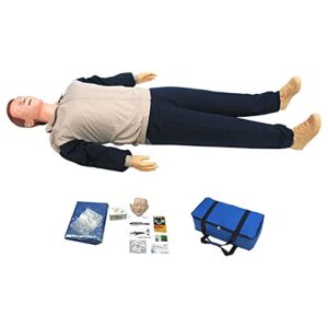 lxt panda cpr simulator training model kit, professional adult full body manikin first aid training model cardiopulmonary resuscitation medical model human with medical accessories