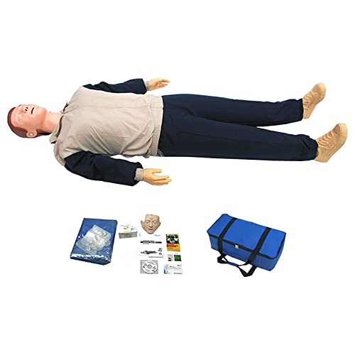 LXT PANDA CPR Simulator Training Model Kit, Professional Adult Full Body Manikin First Aid Training Model Cardiopulmonary Resuscitation Medical Model Human with Medical Accessories