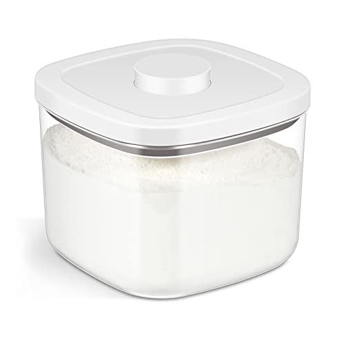 TBMAXS Airtight Rice Container 10 Lbs, Clear Plastic Food Storage Container Bin For Flour Sugar, Dry Food Holder with Easy Locking Lid for Kitchen Pantry Organization and Storage