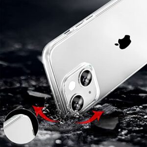 TENOC Phone Case Compatible for iPhone 14 & iPhone 13, Clear Case Shockproof Protective Bumper Slim Cover for 6.1 Inch