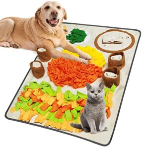 snuffle mat for large dogs,40"x 28"dogs nosework feeding mat, enrichment interactive dog puzzle, slow food mat for dogs cats toys for training and brain stimulating,encourages natural foraging skills