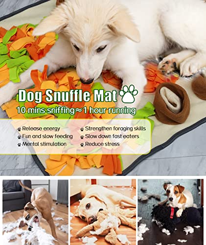 Snuffle Mat for Large Dogs,40"x 28"Dogs Nosework Feeding Mat, Enrichment Interactive Dog Puzzle, Slow Food Mat for Dogs Cats Toys for Training and Brain Stimulating,Encourages Natural Foraging Skills