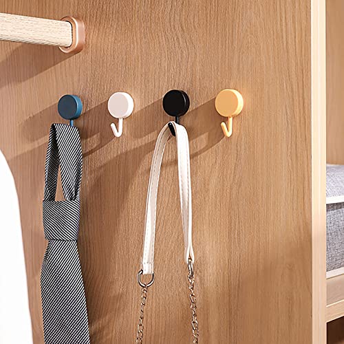 Adhesive Hooks for Hanging Heavy Duty Wall Hooks Self Adhesive Sticky Hooks Waterproof Hooks for Keys Bathroom Shower Outdoor Kitchen Door Home Removable Wall Hooks Small (Blue, One Size)