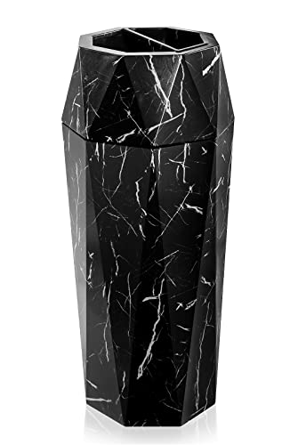 WICHEMI Outdoor Trash Can, 13 Gallon Outdoor Trash Can with Lid, Removable Inner Bucket Stainless Steel Commercial Garbage Can for Home, Office, Hotel and Mall