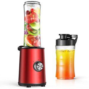 personal blender for shakes and smoothies, nixiukol 3 speed adjustable smoothie blender, small portable blender with 2 10oz & 20oz tritan bpa-free cups