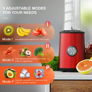 Personal Blender for Shakes and Smoothies, NIXIUKOL 3 Speed Adjustable Smoothie Blender, Small Portable Blender with 2 10oz & 20oz Tritan BPA-Free Cups