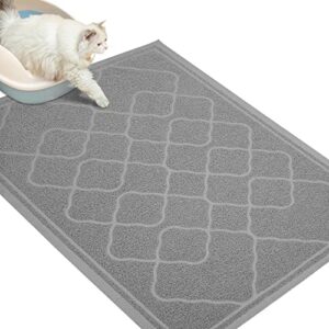 Heeyoo Cat Litter Mat, Large Kitty Litter Box Mat 47 x 35 Inches, Litter Trapping Mat with Waterproof and Non-Slip Backing, Keep Floors Clean, Soft on Kitty Paws