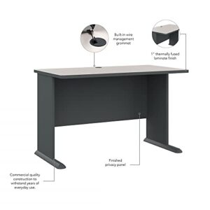 Bush Business Furniture Series A 48W Corner Desk in Slate and White Spectrum & WC8448A Series A 48W Desk in Slate and White Spectrum