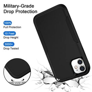 Hsefo Designed Compatible with iPhone 12 Case and 12 Pro Case, Heavy Duty Protection Shockproof Dropproof Dustproof Anti-Scratch Phone Case Cover for 12 and 12 Pro -Black