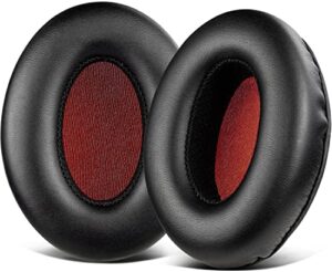 soulwit protein leather earpads replacement for sennheiser momentum 1.0 over/around ear headphones, ear pads cushions with high-density noise isolation foam