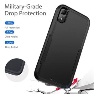 Hsefo Designed Compatible with iPhone XR Case, Heavy Duty Protection Shockproof Dropproof Dustproof Anti-Scratch Phone Case Cover for xr -Black