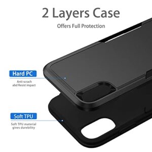 Hsefo Designed Compatible with iPhone XR Case, Heavy Duty Protection Shockproof Dropproof Dustproof Anti-Scratch Phone Case Cover for xr -Black