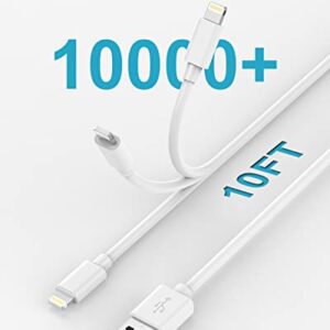 Apple iPad Charger Wall Charger and Cord 10 ft 2Set,12W iPad Charger Fast Charging Block & iPad Charger Cord 10 ft Apple Certified Lightning Cable for iPad 7th 8th 9th Generation,iPad Air/Mini,iPhone