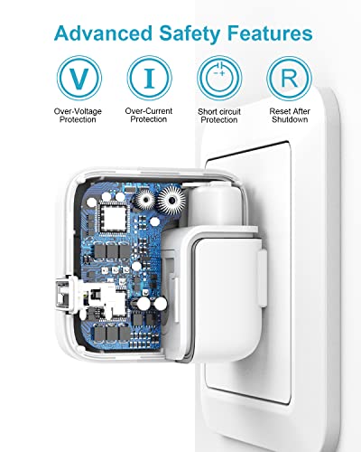 Apple iPad Charger Wall Charger and Cord 10 ft 2Set,12W iPad Charger Fast Charging Block & iPad Charger Cord 10 ft Apple Certified Lightning Cable for iPad 7th 8th 9th Generation,iPad Air/Mini,iPhone