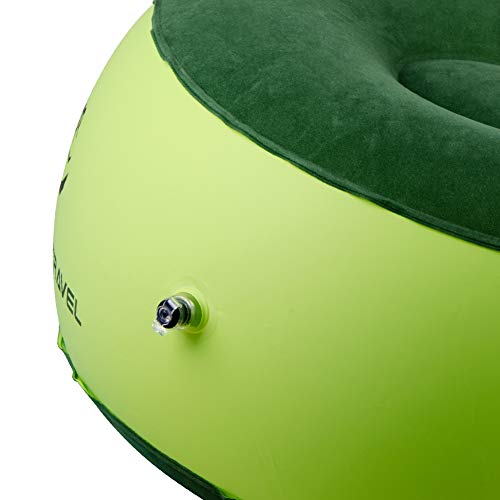 DYZD Multi-Scene Flocking Lightweight Inflatable Footrest Yoga Boarding Cushion Fashion Outdoor Leisure Lounge Chair(Green)