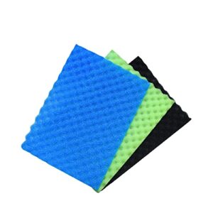 AFACYGN Aquarium Filter Media Bio Sponge Pad 16 x 12 x 1 inch, Fish Pond Foam Filter 20/30/40 ppi Set 3