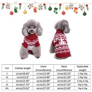 Christmas Dog Jumper Knitted Pet Dog Christmas Sweater Soft Winter Dog Jumper Coat Pet Xmas Sweater Clothes for Small Medium Large Dogs Cats Christmas Costume (Medium, Style-2)