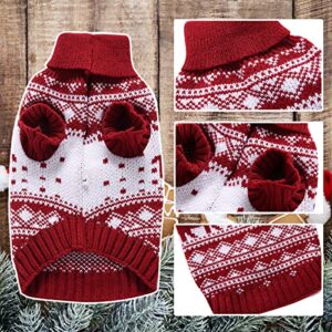 Christmas Dog Jumper Knitted Pet Dog Christmas Sweater Soft Winter Dog Jumper Coat Pet Xmas Sweater Clothes for Small Medium Large Dogs Cats Christmas Costume (Medium, Style-2)