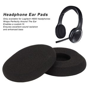 Headphone Ear Pads, for Logitech H800 Replacement Headset Ear Cushions Cover, Noise Isolation and Enhanced Bass, Soft Comfort Memory Foam, Lightweight Breathable