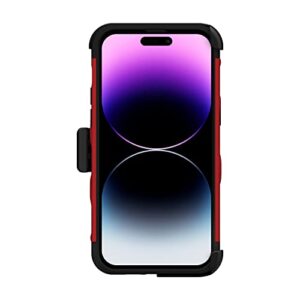 ZIZO Bolt Bundle for iPhone 14 Pro Max (6.7) Case with Screen Protector Kickstand Holster Lanyard - Red