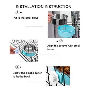 JAYCCON 5-in-1 Rabbit Litter Box with Hay Food Feeding Set, Bunny Toilet Potty with Small Pet Hay Feeder Bag and Water Food Feeding Bowl for Rabbit Guinea Pig Chinchilla ((Medium(Pink)))