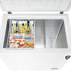 Orgneas Chest Freezer Organizer Bins Deep Freezer Basket Storage Rack Bins Metal Wire Baskets Large Size 2 Packs