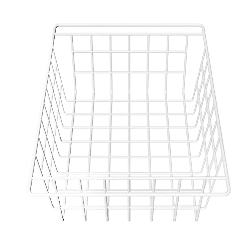 Orgneas Chest Freezer Organizer Bins Deep Freezer Basket Storage Rack Bins Metal Wire Baskets Large Size 2 Packs