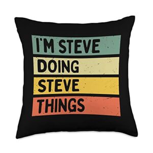 personalized gift ideas steve steve things funny personalized quote throw pillow, 18x18, multicolor