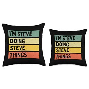 Personalized Gift Ideas Steve Steve Things Funny Personalized Quote Throw Pillow, 18x18, Multicolor