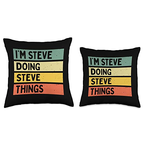 Personalized Gift Ideas Steve Steve Things Funny Personalized Quote Throw Pillow, 18x18, Multicolor