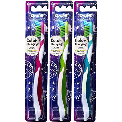 Oral-B Pro-Health Junior CrossAction Galaxy Toothbrush, Ages 6+, Soft - Pack of 3