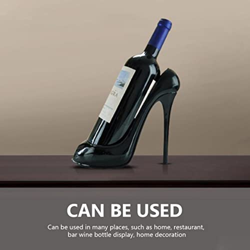 Cabilock Home Decor Dining Table Decor High Heel Wine Stiletto Shoe Wine Holder Wine Bottle Organizer Stand Shoe Phone Holder Bottle Holder Resin Metal Storage Rack Wedding Decor