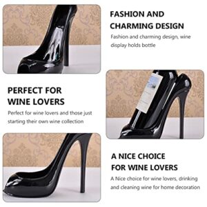 Cabilock Home Decor Dining Table Decor High Heel Wine Stiletto Shoe Wine Holder Wine Bottle Organizer Stand Shoe Phone Holder Bottle Holder Resin Metal Storage Rack Wedding Decor