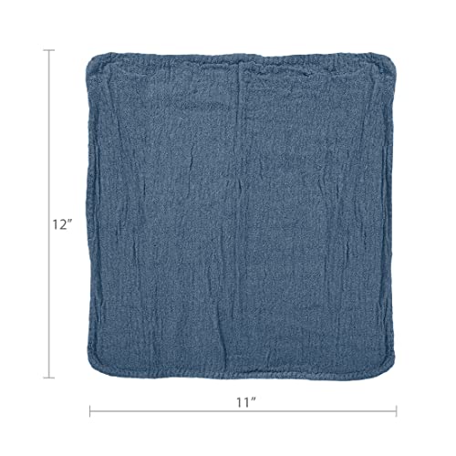 Detailer's Preference Automotive Shop Towels, Cotton, 11"x12", Blue, 50 Pack