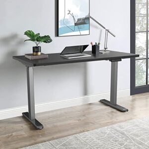 ERGOMORE Standing Desk Frame Dual Motor Height Adjustable Desk Frame Standing Desk Legs with Memory Preset & USB Port for Home and Office (Black)