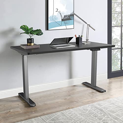 ERGOMORE Standing Desk Frame Dual Motor Height Adjustable Desk Frame Standing Desk Legs with Memory Preset & USB Port for Home and Office (Black)