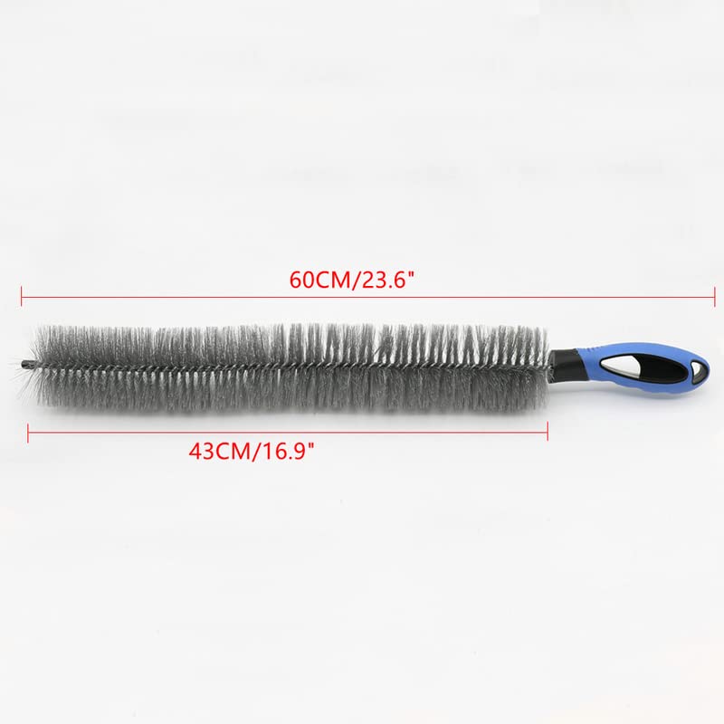VIGAN Car Cleaning Tire Wheel Brush Wash Tool Small Long Handle Brush Microfiber Tyre Grille Engine Rim Brush Auto Cleaning Tool
