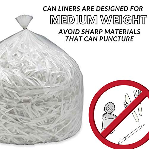 TYPLASTICS Trash Can Liner- Wholesale 1000 Count 7-10 Gallon 24" X 24" with 55 Gallon 36" x 60" - HD Garbage Bags 200 Count