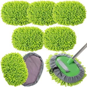 tallew 5 pcs car wash mitt car wash kit, car wash brush not included, microfiber mitt car wash detail car cleaning tools truck washing kit chenille scratch free replacement kit for auto rv pickup bus