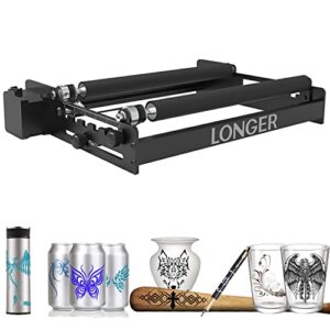 longer laser engraver rotary roller, a good partner for laser engraving machine， y-axis laser engraver attachment 360° rotation, 6-100mm engraving space, compatible with other brands of engraver