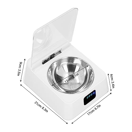 Zerodis Automatic Cat Feeder Pet Smart Feeder Induction Cat Food Dispenser Lid Opening Rechargeable Dog Cat Feeding Bowl for Small Medium Pet 350ml Pet Dry Food