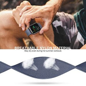CTYBB 4 Pack Stretchy Nylon Solo Loop Bands Compatible with Apple Watch 40mm 38mm 44mm 49mm 45mm 42mm 41mm, Adjustable Braided Elastic Sport Straps Womens Men Wristbands for iWatch Series 8 7 6 5 4 3 2 1 SE Ultra