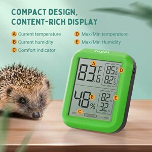 INKPET Reptile Terrarium Thermometer Hygrometer with Max/min Record Digital Display for Bearded Dragon Tank Accessories, Leopard Gecko, Tortoise Habitat, Crested Gecko TR-1A