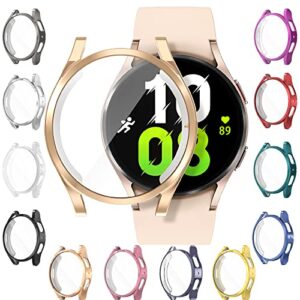 [12 pack] compatible with samsung galaxy watch 5/4 40mm screen protector, yuvike full protection soft tpu case cover, anti scratch protective shell bumper case cover for women man 40mm