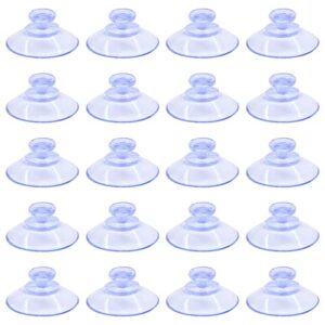 zorfeter 40 pcs 0.78 inch mini clear suction cups without hooks without holes, transparent plastic sucker pads for festival decoration wall glass home