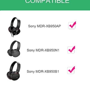 Professional Earpads Cushions Replacement for Sony MDR-XB950 XB950BT XB950B1 XB950N1 XB950AP Over-Ear Headphones (Black)