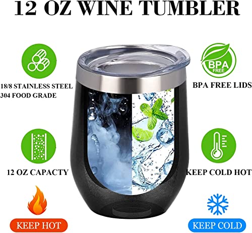 OEAGO Valentines Day Gifts for Him Her Men Women Funny Cups Wine Black Tumbler with Lid I Love You Most The End I Win Anniversary Christmas Birthday Gifts for Husband Boyfriend Girlfriend Wife